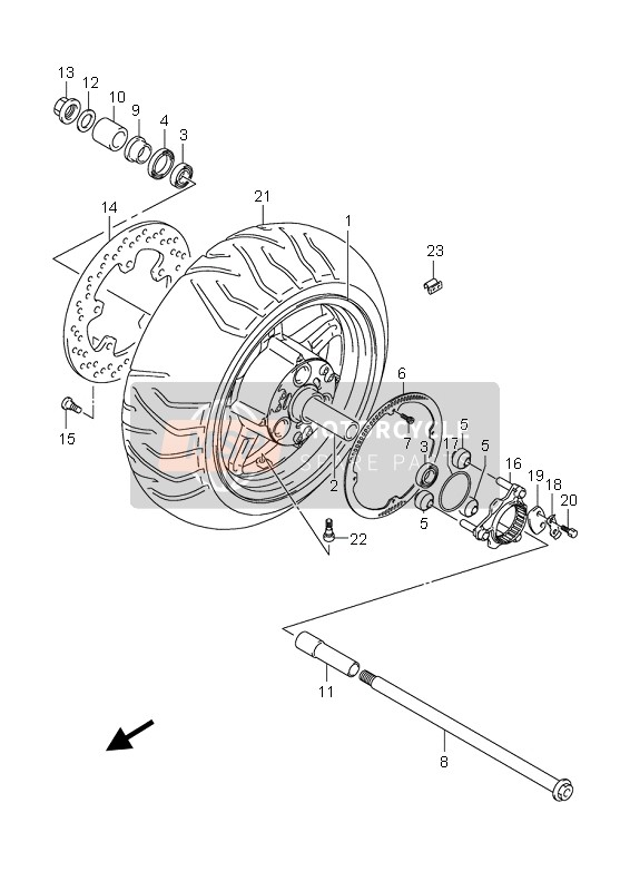 Rear Wheel (AN650A)